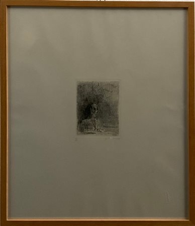 Gianfranco Ferroni "Senza titolo" 1962
acquaforte
(lastra cm 13x10; foglio cm 49