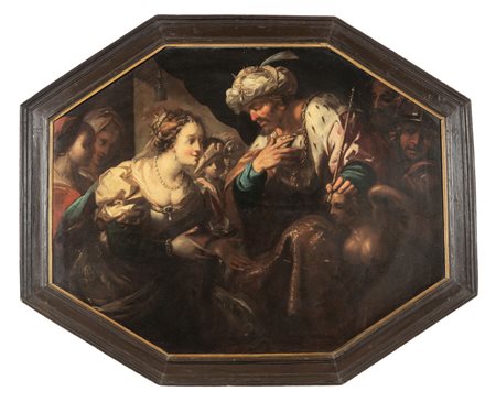 Scuola napoletana sec.XVII "La visita della 