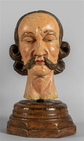Ritratto di nobiluomo, scultura in legno, Venezia 