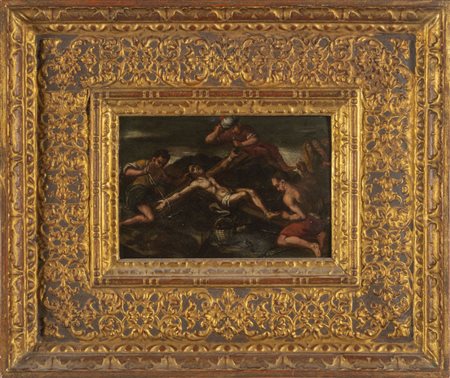 Scuola veneta sec.XVII "Cristo in Croce" olio su 