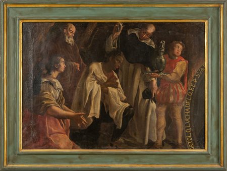 Scuola emiliana sec.XVII "Il Battesimo di un 