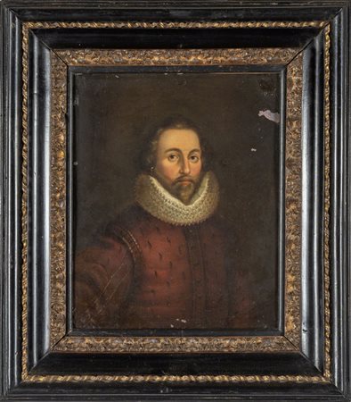 Scuola fiamminga sec.XVIII "Ritratto di uomo" 