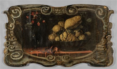 Scuola romana sec.XVII "Coppa contenente cedri e 