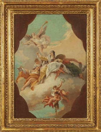 Scuola veneta sec.XVIII "Allegoria della Fortuna" 