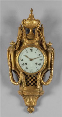 Orologio a Cartel in bronzo dorato, Francia 
