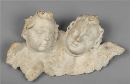 Putti alati, scultura in marmo bianco, <br>Roma 