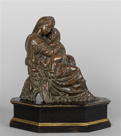 Madonna della sedia, scultura in bronzo, fine 
