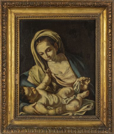 Scuola veneta sec.XVII "Madonna con Bambino" 