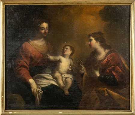 DE FERRARI ORAZIO (1606-1657) <br>"Madonna con 