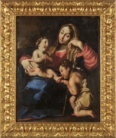 Scuola italiana sec.XVII "Madonna con Bambino e 