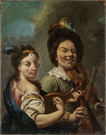 Scuola fiamminga sec.XVIII "Il concertino" 