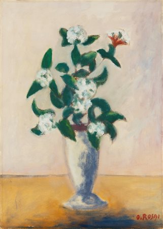 Ottone Rosai (Firenze 1895-Ivrea 1957)  - Fiori di macchia, 1955