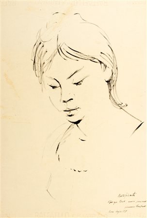 Domenico Purificato (Fondi 1915-Roma 1984)  - Volto, 1959