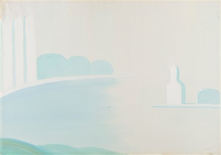 Virgilio Guidi (Roma 1891-Venezia 1984)  - Senza titolo (Marina, L'arsenale)