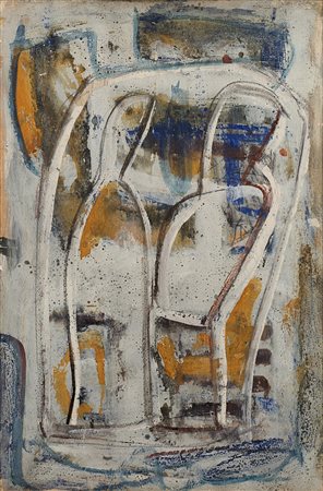 Mario Sironi (Sassari 1885-Milano 1961)  - Composizione con due figure, half 50s