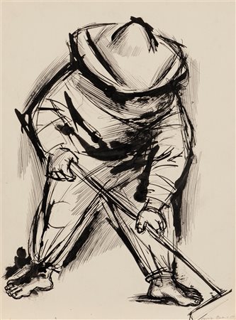 Xavier Bueno (Vera de Bidasoa 1915-Fiesole 1979)  - Senza titolo, 1955