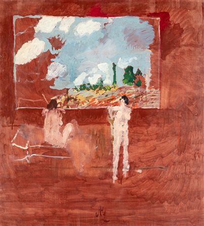 Alberto Gianquinto (Venezia 1929-Jesolo 2003)  - Bagnanti , 1985