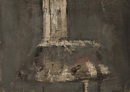 Giancarlo Cazzaniga (Monza 1930-Milano 2013)  - Interno di studio, 1958