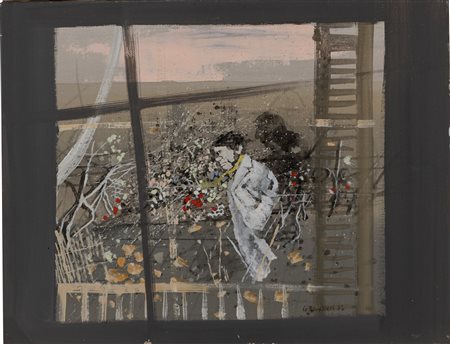 Giuseppe Banchieri (1927-1994)  - Fuga nel cortile, 1971