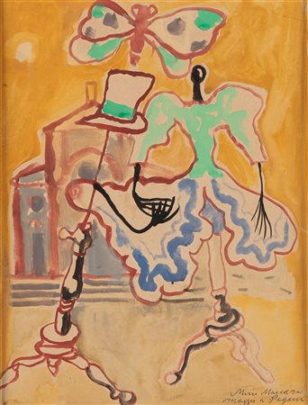 Mino Maccari (Siena 1898-Roma 1989)  - Omaggio a Pagani