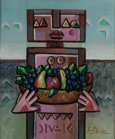 Ibrahim Kodra (Albania 1918-Milano 2006)  - Frutta fresca