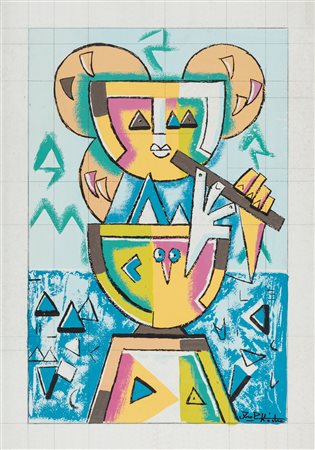 Ibrahim Kodra (Albania 1918-Milano 2006)  - Senza titolo 