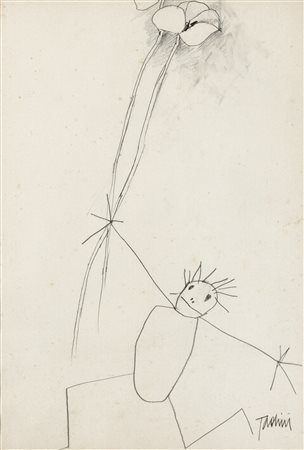 Emilio Tadini (Milano 1927-2002)  - Fiori per te