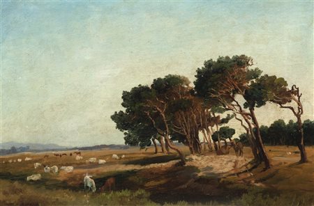 Giuseppe Haimann (Milano 1828-Alessandria d'Egitto 1883)  - Pascolo in Medio Oriente