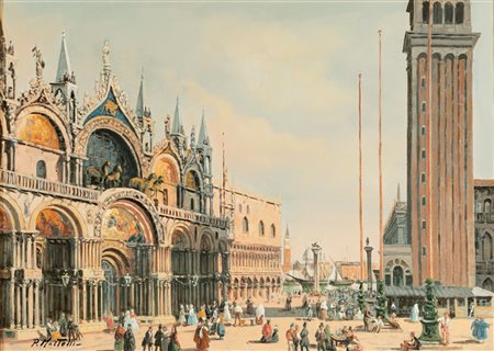 P. Martelli (attivo nel secolo XX)  - Venezia, Piazza San Marco