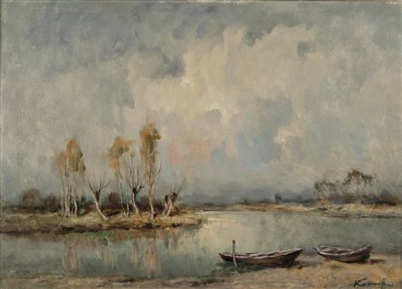 Ivan Karpoff (Novočerkassk 1898-Milano 1970)  - Ticino verso Pavia