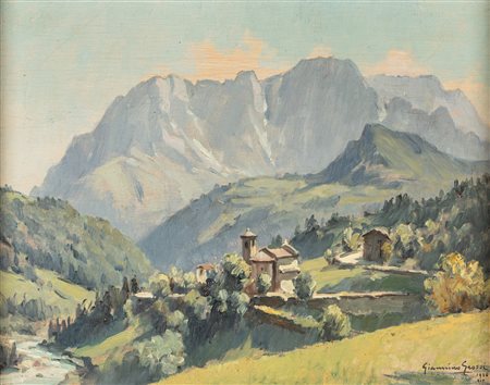 Giannino Grossi (Milano 1889-1969)  - "La presolana da Sant'Andrea", 1936