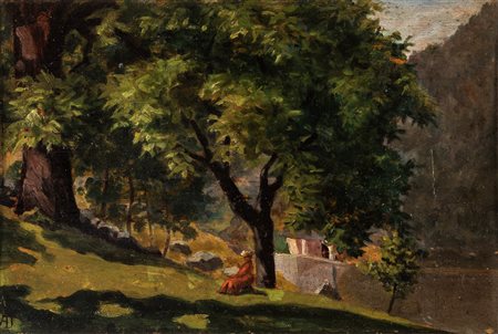 Achille Dovera (Milano 1838-1895)  - Meriggio