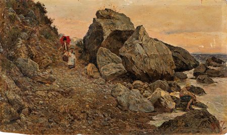 Filippo Mola (Civitavecchia 1849-Roma 1918)  - "Isola di Capri"