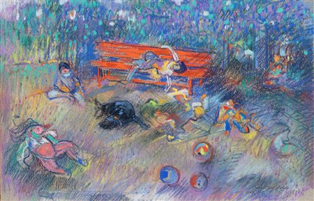 Ettore Fico (Piatto 1917-Torino 2004)  - Parco giochi, 1981