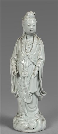 Guanyin in porcellana bianca, Cina inizi 