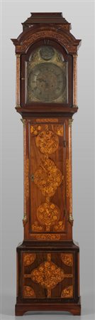 Orologio a pendolo lastronato ed intarsiato, 