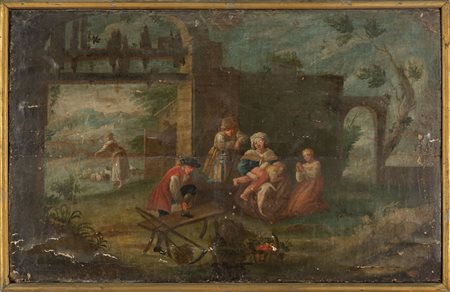 "La punizione" olio su tavola<br>cm. 115x70