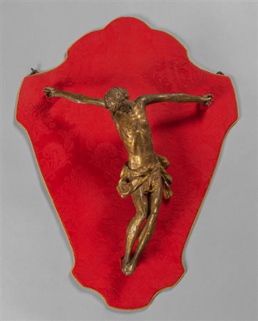 Cristo in legno intagliato e dorato, 