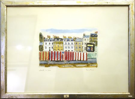 ORFEO TAMBURI (1910-1994) <br>Case<br>litografia  