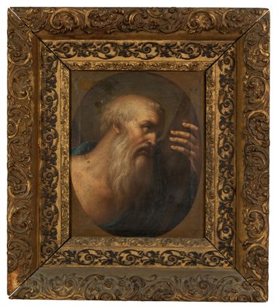 "Santo" olio, sec.XVIII<br>cm. 23x28, restauri