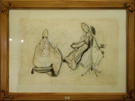 CAFFE' NINO (1909-1975) <br>S.T.<br>litografia   