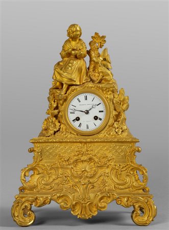 Orologio Luigi Filippo in bronzo dorato, 