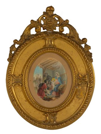 "Sacra Famiglia" acquarello su cartoncino di 