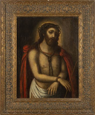 Scuola italiana sec.XVII "Cristo incoronato di 
