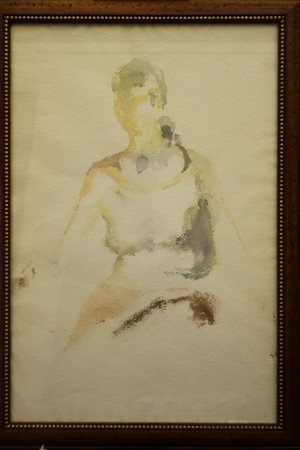 "Figura femminile" acquarello<br>cm.37x55