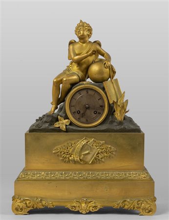 Pendola da tavolo in bronzo dorato, parte 