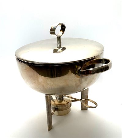 Lino Sabattini Legumiera con scaldino modello "Altana". Produzione Sabattini Arg