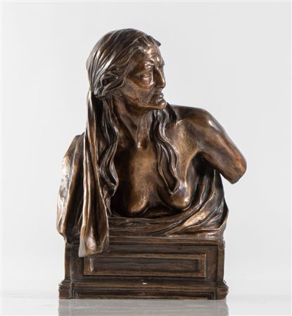 VINCENZO GEMITO (Napoli 1852 - 1929) "Sibilla". Scultura in bronzo a cera...