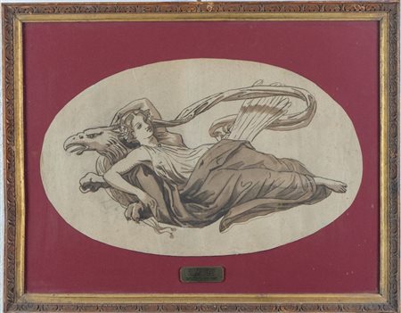 ALESSANDRO GUARDASSONI (Bologna 1819 – 1888) "Senza titolo". Acquerello su...