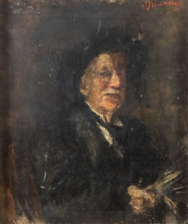 ANTONIO MANCINI (Roma 1852 – 1930) "Autoritratto". Olio su tela. Cm 70,5x61....